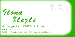 ilona klezli business card